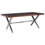 Kerala Natural Dining Table With Cross Base