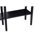 Corso Black Console Table with Rattan Drawers