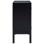 Corso Black Sideboard with Two Rattan Doors