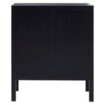 Corso Black Sideboard with Two Rattan Doors