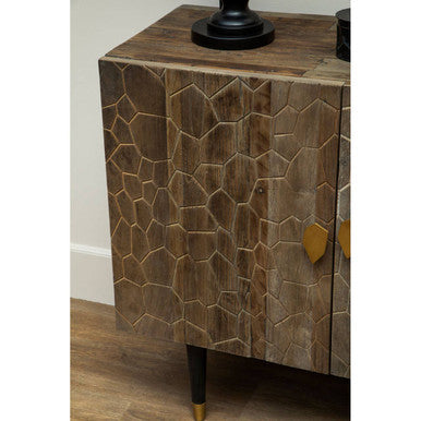 Malay Recycled Elm Wood 4 Door Sideboard