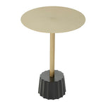 Corra Gold Side Table With Black Base