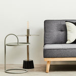 Corra Gold Side Table With Black Base