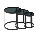 Corra Set Of Three Black Nesting Tables