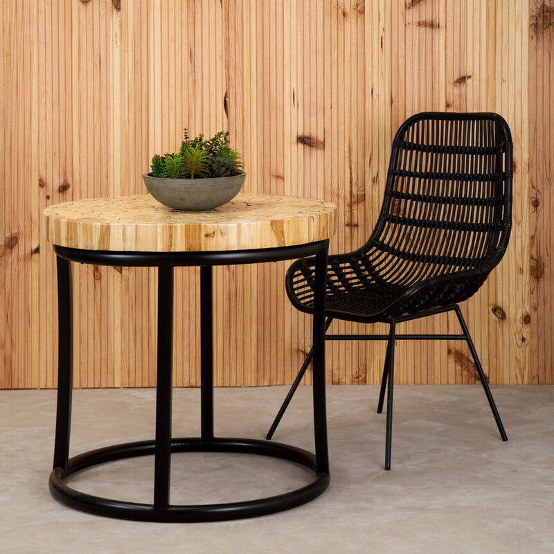 Malang Round Table With Iron Frame