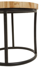 Malang Round Table With Iron Frame