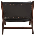 Inca Genuine Black Leather Lounge Chair