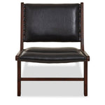 Inca Genuine Black Leather Lounge Chair