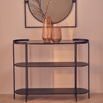 Trento Console Table With Glass Top