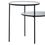 Trento End Table With Glass And Metal Tops