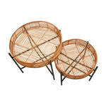 Batu Set Of 2 Natural Rattan Side Tables