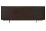 Jakara Black Finish Sideboard with 4 Doors and 3 Drawers