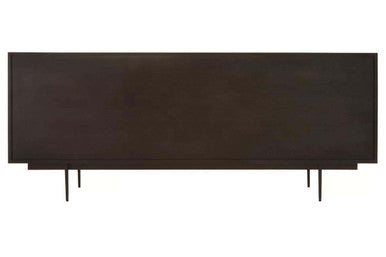 Jakara Black Finish Sideboard with 4 Doors and 3 Drawers
