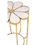 Rabia Petal Side Table With Marble Top