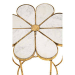 Rabia Petal Side Table With Marble Top