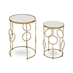 Rabia Set Of 2 Circle Pattern Side Table