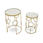 Rabia Set Of 2 Circle Pattern Side Table
