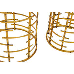Rabia Gold Set Of 2 Round Tables with Marble Top