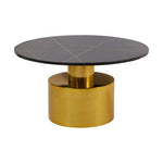 Rabia Coffee Table With Black Marble Top