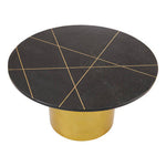 Rabia Coffee Table With Black Marble Top