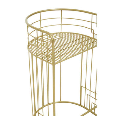 Rabia Gold Finish Bar Chair