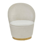 Kids Tamra Cream Velvet Gold Base Chair