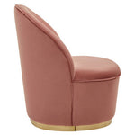 Kids Tamra Dusty Pink Velvet Gold Base Chair