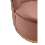 Kids Tamra Dusty Pink Velvet Gold Base Chair