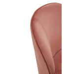 Kids Tamra Dusty Pink Velvet Gold Base Chair