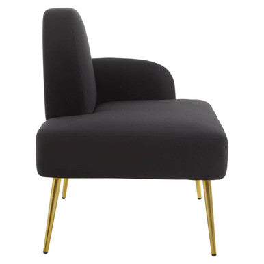 Heather Black Right Hand Chaise Longue
