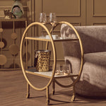 Vizzini Brass Finished 2 Tier Unit