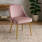 Demi Dusky Pink Velvet Dining Chair