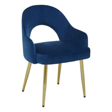 Dani Midnight Blue Velvet Dining Chair