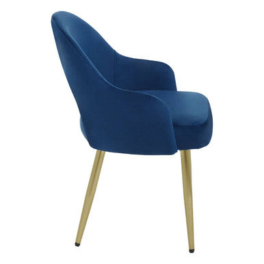 Dani Midnight Blue Velvet Dining Chair