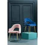 Dani Dusky Pink Velvet Dining Chair