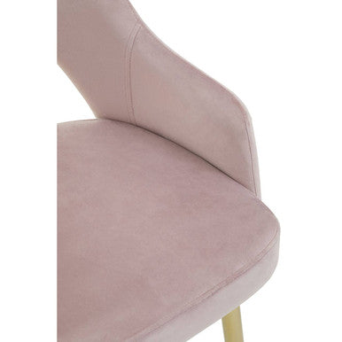 Dani Dusky Pink Velvet Dining Chair