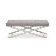Gilden Grey Bench With Cross Base