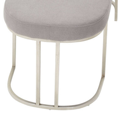 Gilden Grey Bench With Curved Base