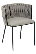 Gilden Grey Dining Chair With Woven Back