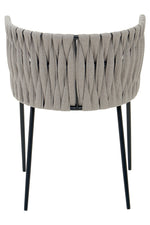 Gilden Grey Dining Chair With Woven Back