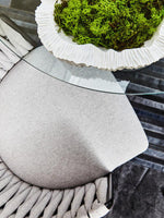 Gilden Grey Dining Chair With Woven Back