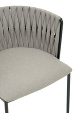 Gilden Grey Dining Chair With Woven Back