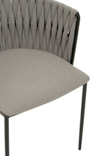 Gilden Grey Dining Chair With Woven Back