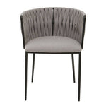 Gilden Grey Dining Chair With Woven Back