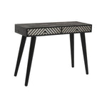 Boho Black and White Two Drawer Console Table