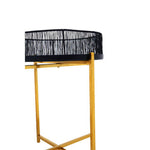 Enzo Set Of Two Black Wire And Gold Frame Tables