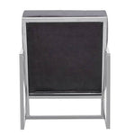 Hana Grey Velvet Chair with Stainless Steel Frame