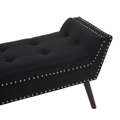 Alea Black Fabric Bench