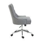Anita Grey Fabric And Chrome Finish Base Home Office Chair