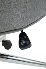 Anita Grey Fabric And Chrome Finish Base Home Office Chair